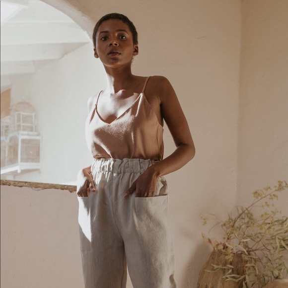 ✖️SOLD✖️ Ozma of California Heavy Laundered Linen, Oatmeal - M - Picture 8 of 9